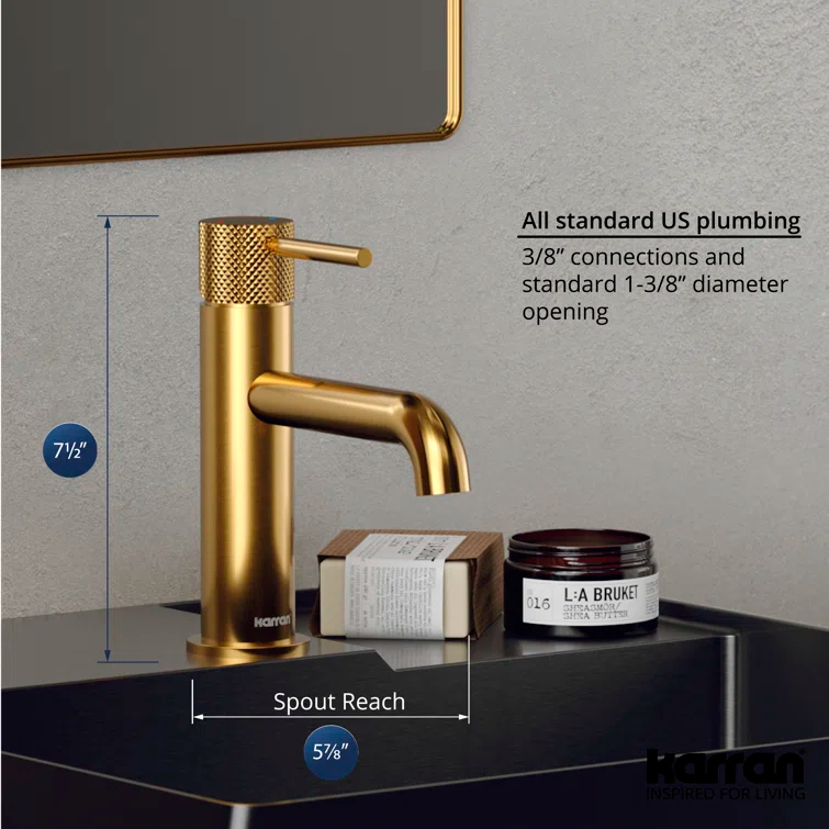 Tryst Single-Hole Single-handle Bathroom Faucet with Drain Assembly