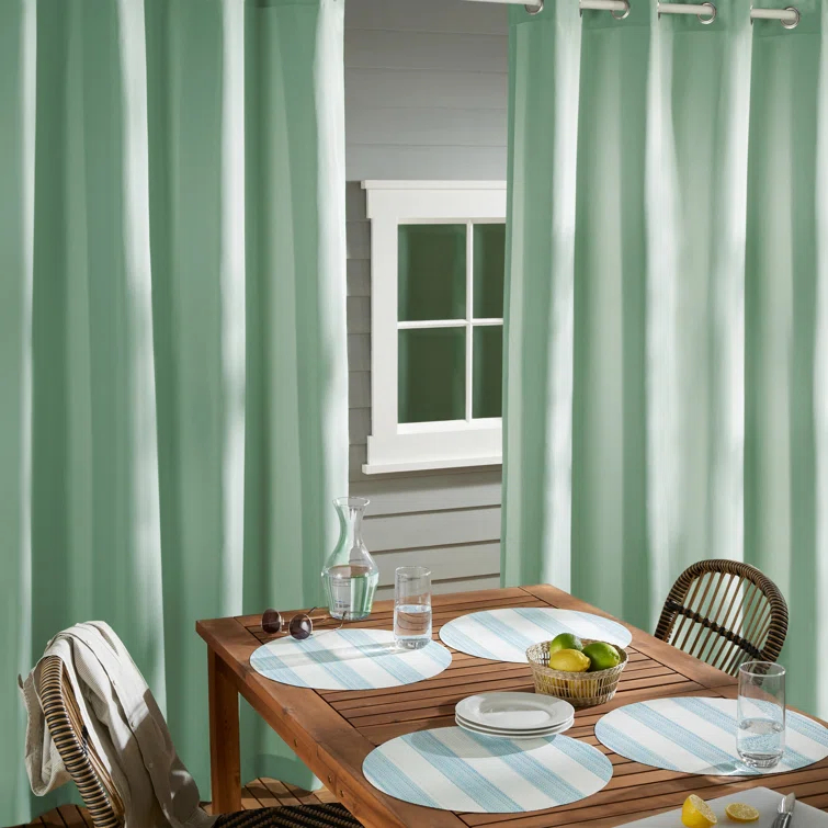 Cabana Solid Heavyweight Indoor Outdoor Curtains