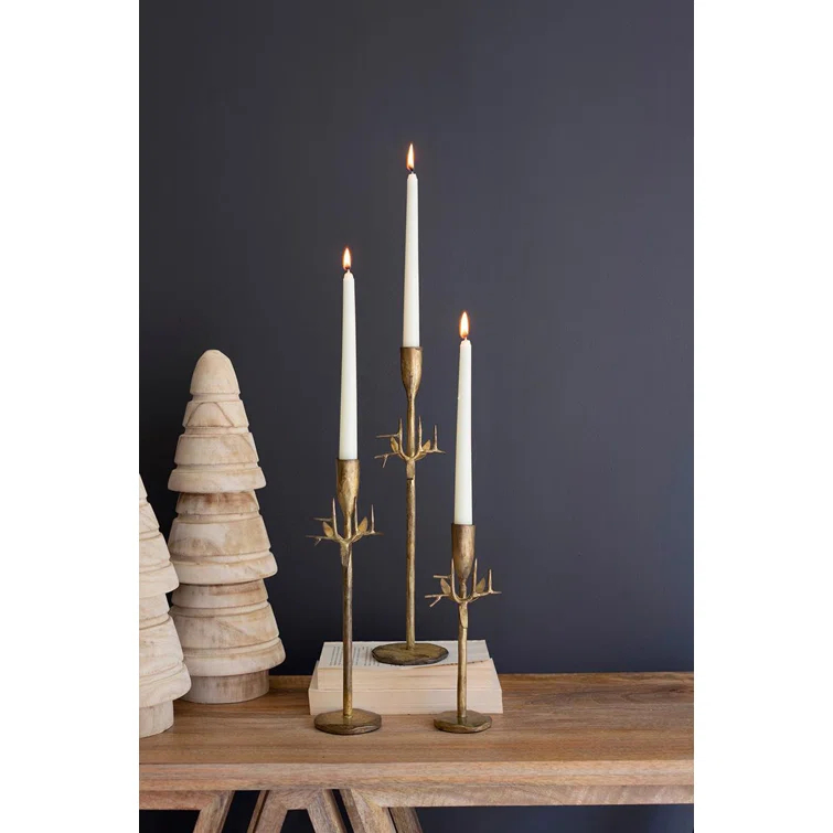 Albane 15.5" H Forged Iron Tabletop Candlestick