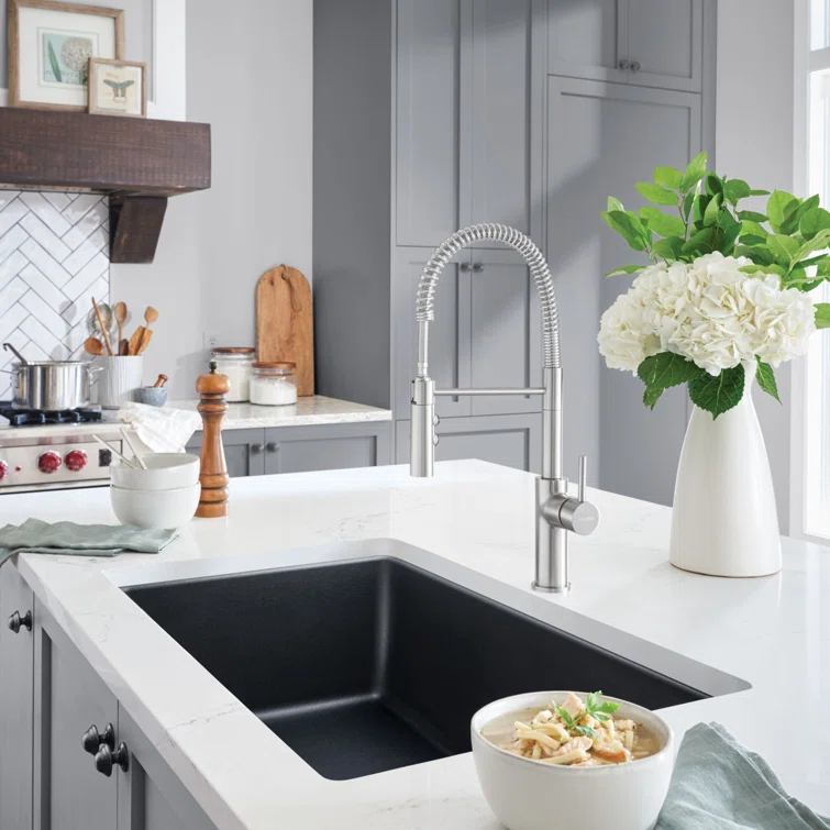 Liven SILGRANIT 33" L x 22" W Drop-In/Undermount Kitchen Sink