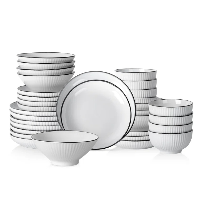 Christian Siriano Lustra 32 Piece Stoneware Dinnerware Set - Service for 8 (Set of 32)