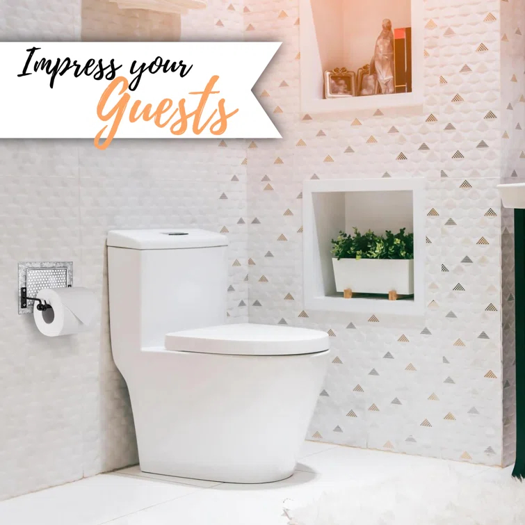 Wall Mount Rustic Toilet Paper Holder with Hole Punch Detail