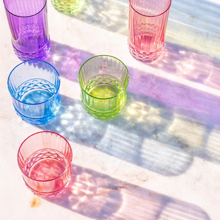 Deco 12oz. Handmade Drinking Glass