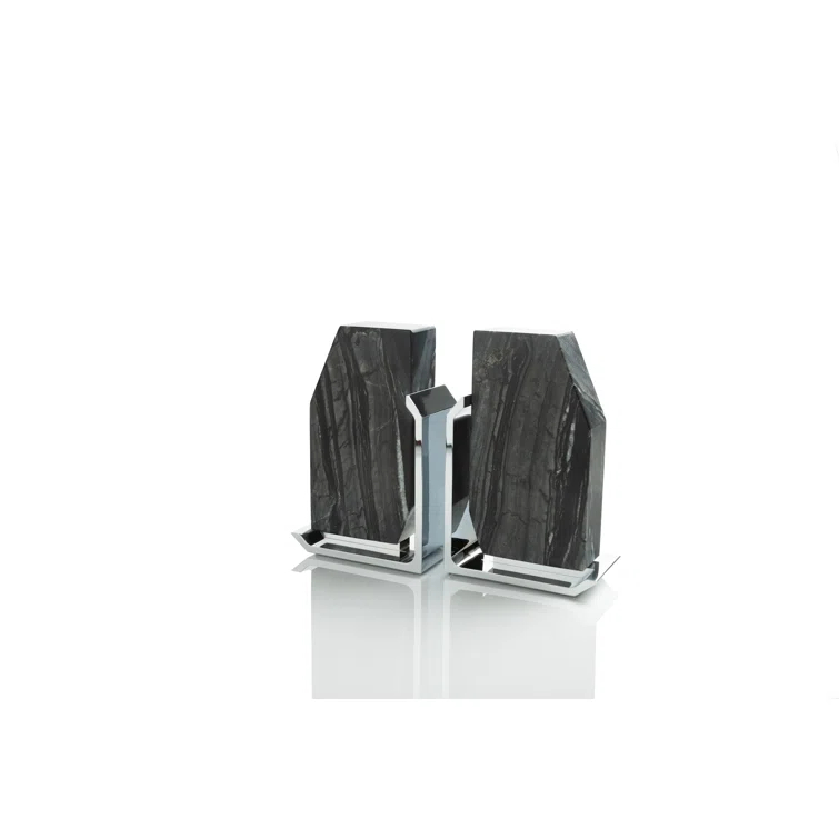 Anna New York Modern & Contemporary Non-Skid Bookends (Set of 2)