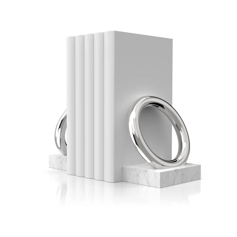 Anna New York Modern & Contemporary Non-Skid Bookends (Set of 2)