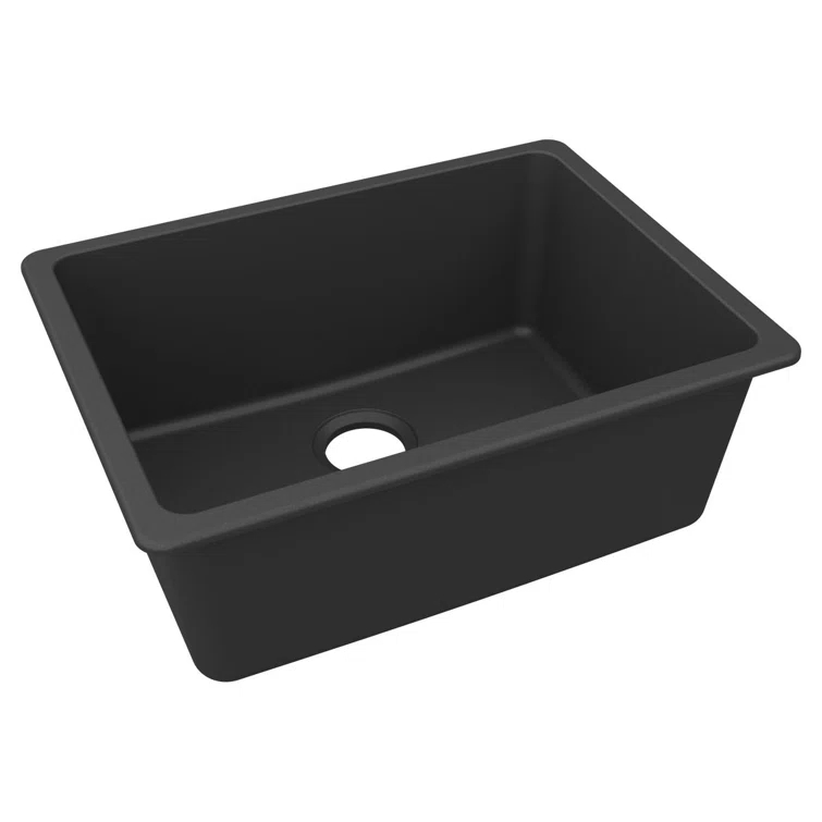 Elkay Quartz Classic 24-5/8" x 18-1/2" x 9-1/2" Single Bowl Undermount Sink, Graphite