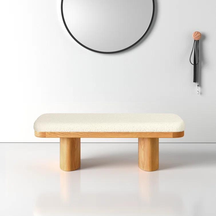 AllModern Hilarie 48" Boucle Bench & Reviews | AllModern