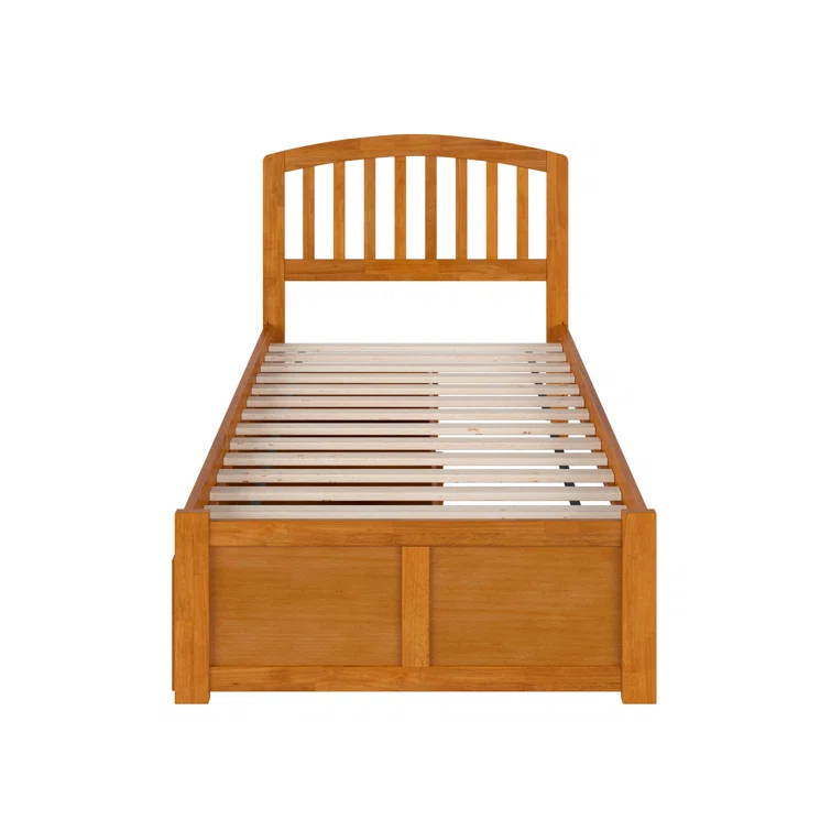 Solid Wood Platform Storage Bed