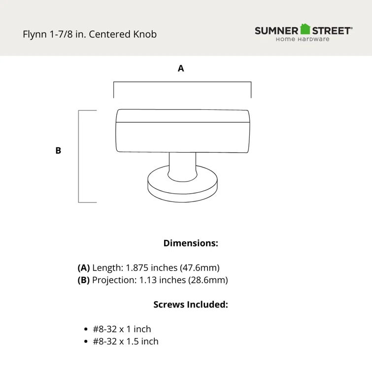 Flynn 1 7/8" Length Bar T-Knob