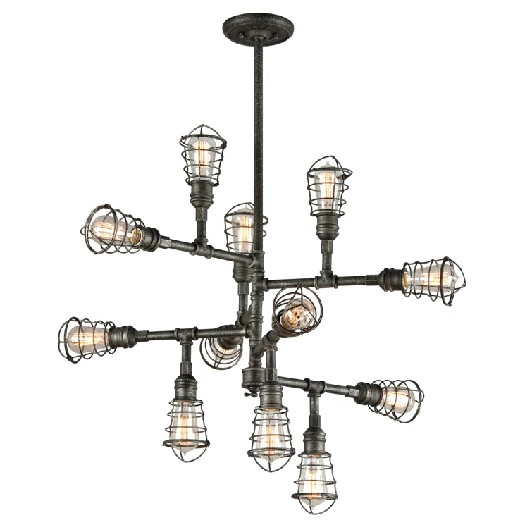 Conduit 12 - Light Dimmable Sputnik Modern Linear Chandelier