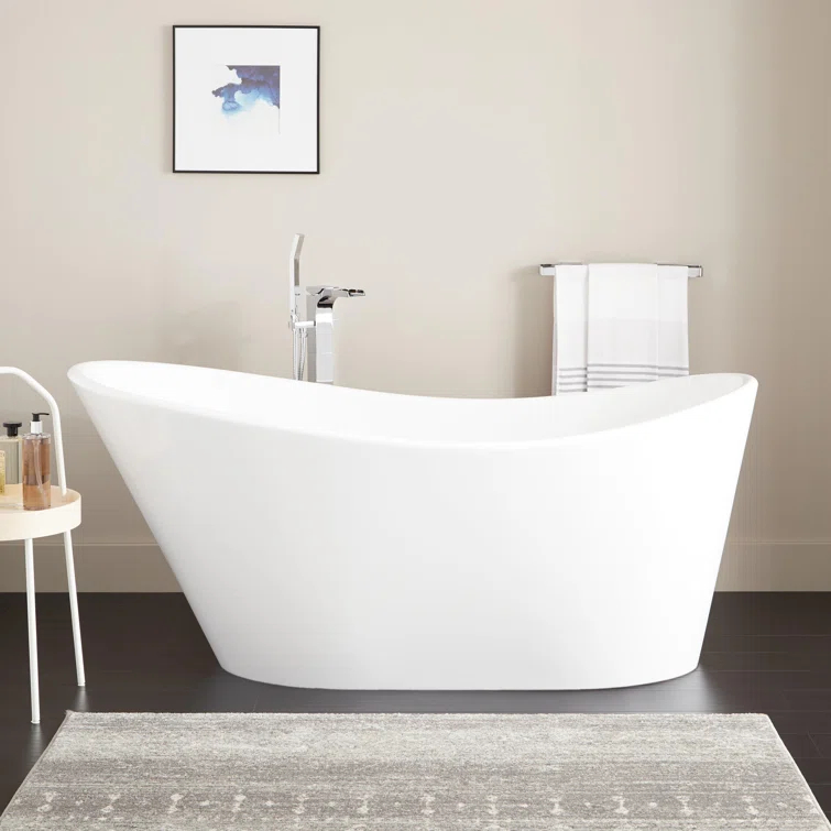 Signature Hardware 67" Saunders Acrylic Freestanding Tub 480869