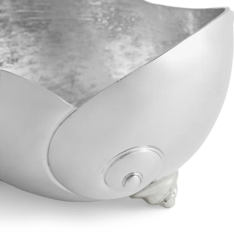 Small Silver Ocean Reef Moon Shell Bowl
