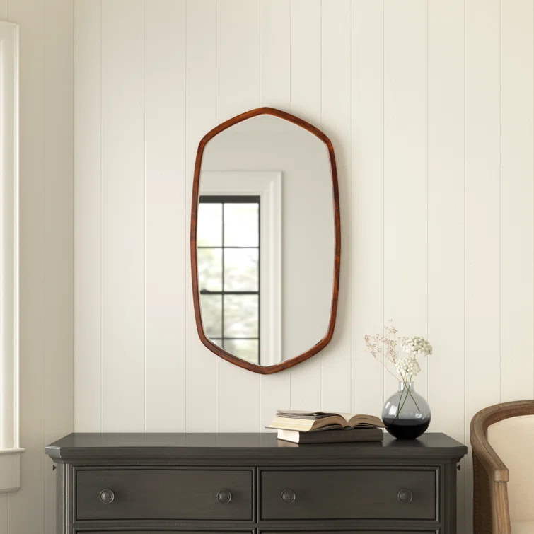 Glover Wood Hexagon Wall Mirror