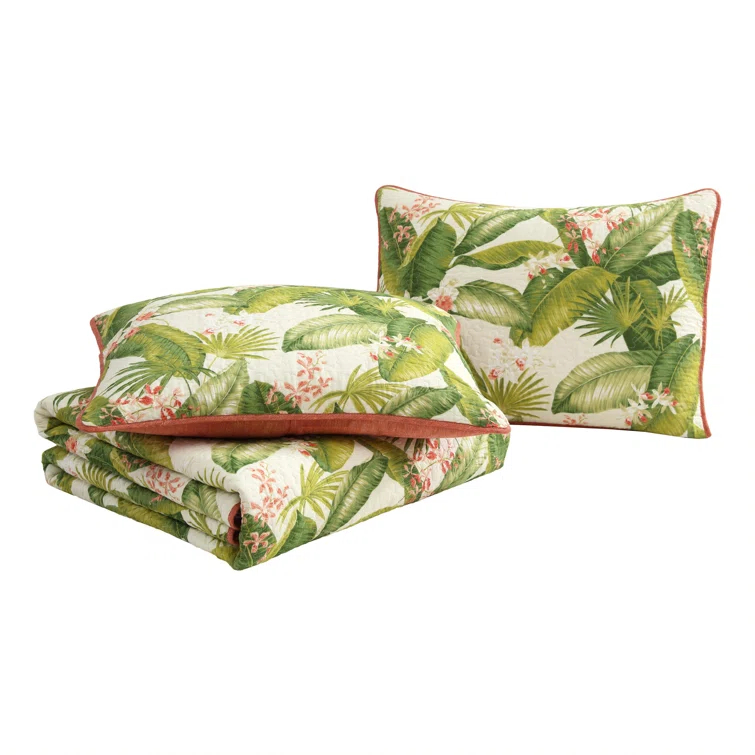 Tommy Bahama Aregada Dock Cotton Reversible Quilt Set