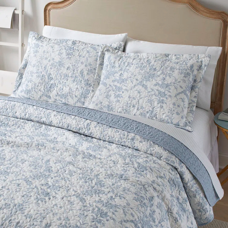 Laura Ashley Amberley Reversible Cotton Quilt Set
