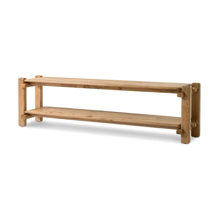 Natural Reclaimed French Oak Console Table with Storage