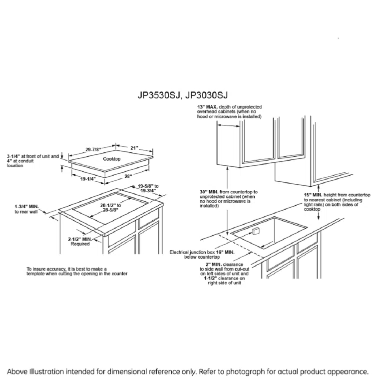 GE 30" Built-In Knob Control Electric Cooktop
