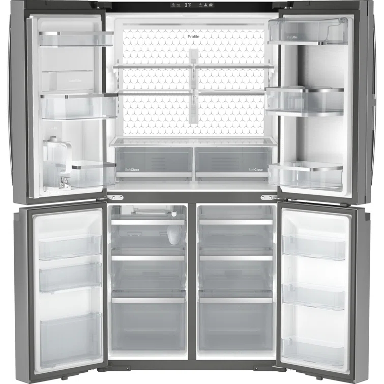 GE Profile™ Series Energy Star Smart 28 Cu. Ft. Fingerprint Resistant Quad-Door Refrigerator