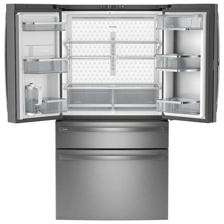 GE Profile™ Series Energy Star Smart 29 Cu. Ft. Fingerprint Resistant 4-Door French-Door Refrigerator