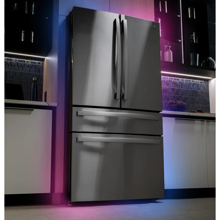 GE Profile™ Series Energy Star Smart 29 Cu. Ft. Fingerprint Resistant 4-Door French-Door Refrigerator