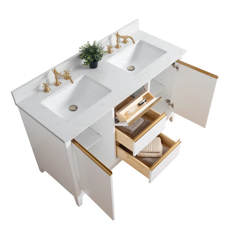 54 Double Bathroom Vanity with Top
