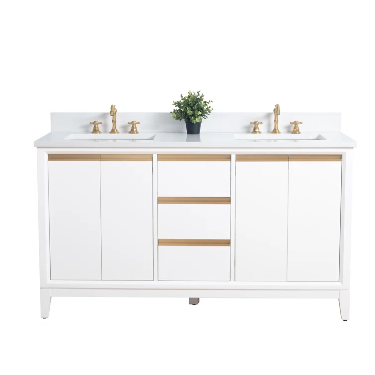 60 Double Bathroom Vanity with Top