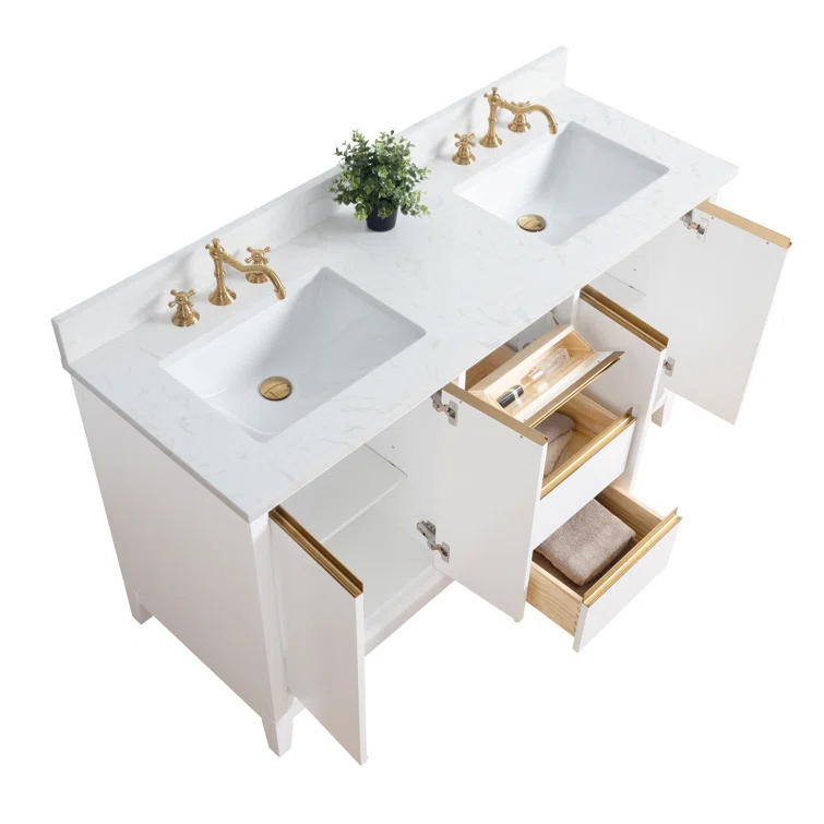 60 Double Bathroom Vanity with Top