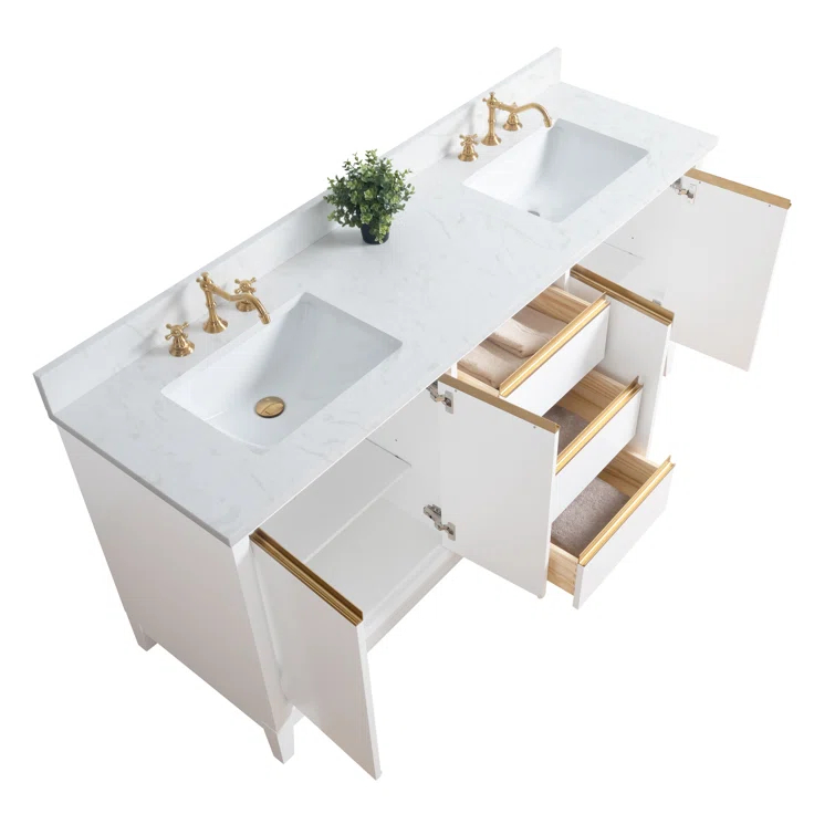 72 Double Bathroom Vanity with Top