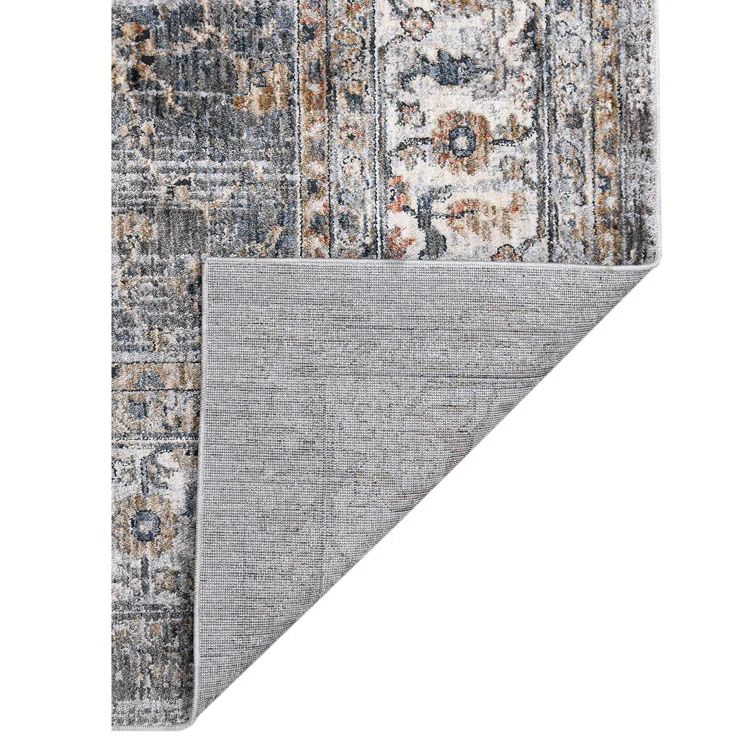 Elynna Transitional Bordered Premium Polyester Performance Area Rug