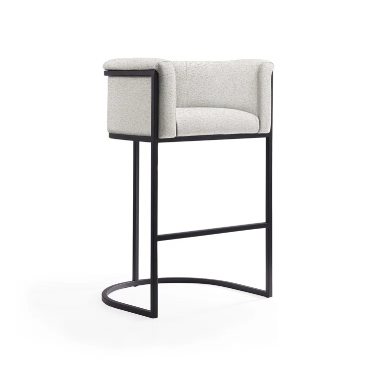 Chainey Upholstered Counter Stool with Metal Frame