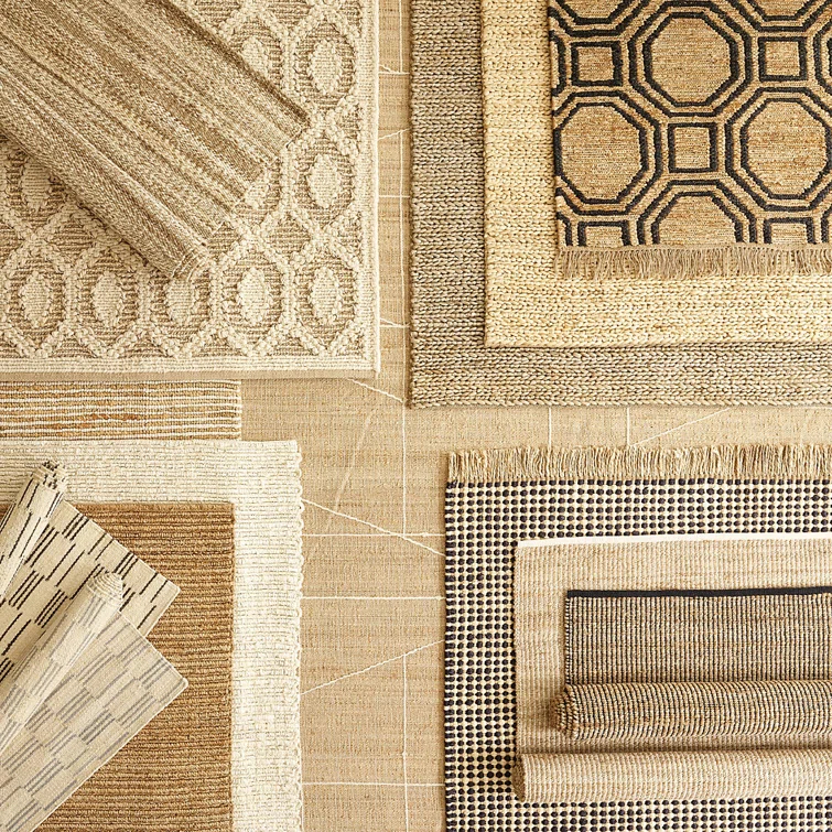 Gridwork Ivory Handwoven Jute Rug