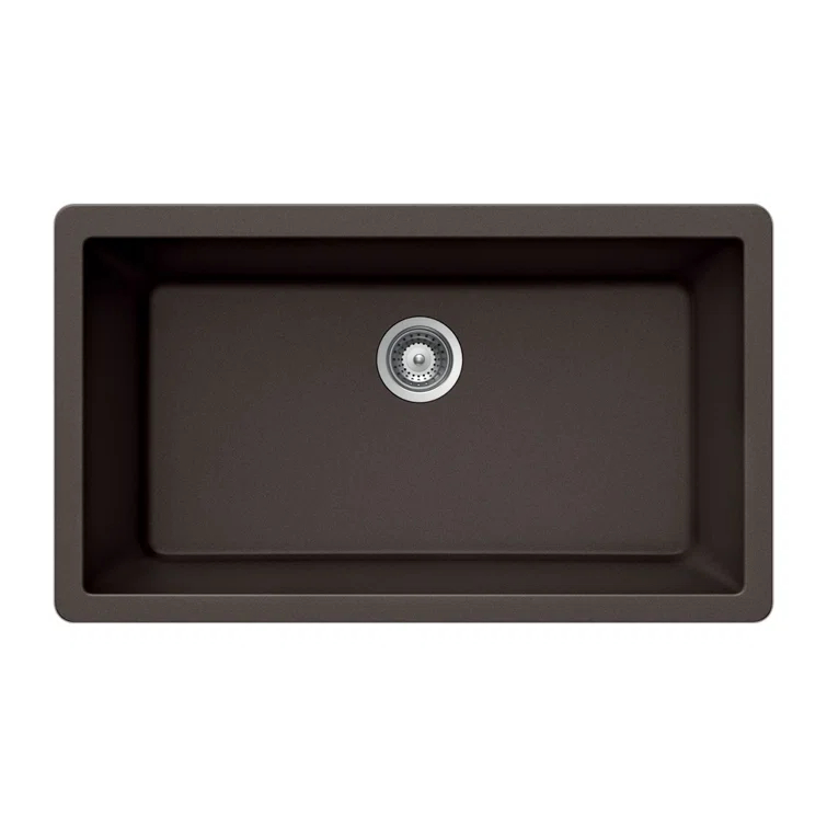 Quartztone 33'' L Undermount Single Bowl Granite Kitchen Sink