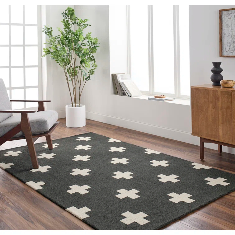 Cavan Hand Tufted Wool Black Rug