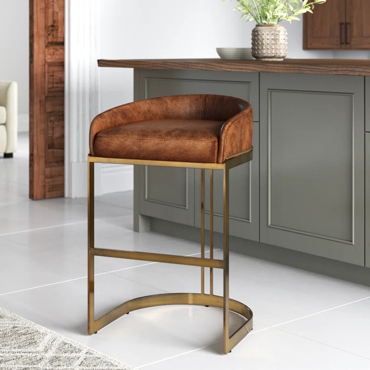 Bradley Genuine Leather Bar & Counter Stool