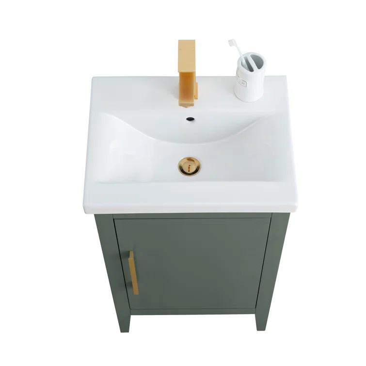 20'' Single Bathroom Vanity with Ceramic Top