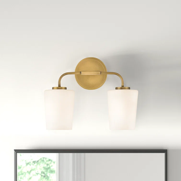 Fitz 2 Light Frosted Dimmable Vanity Light