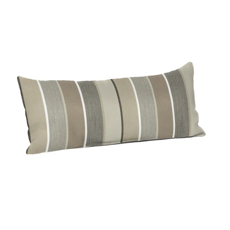 Casual Cushion Stripe Sunbrella Fabric Indoor/Outdoor Lumbar Pillow