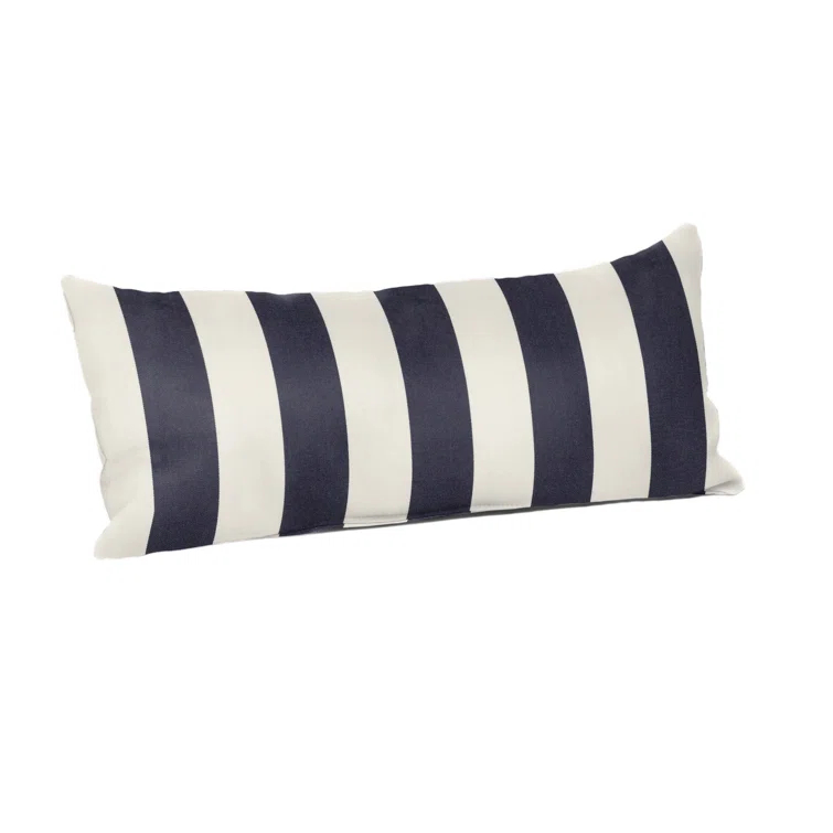 Casual Cushion Stripe Sunbrella Fabric Indoor/Outdoor Lumbar Pillow