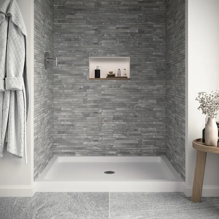 48" W x 36" D Rectangular Acrylic Shower Base, Drain Included