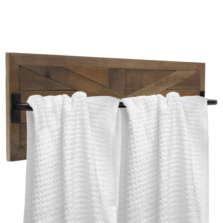 Autumn Alley Autumn Alley Rustic Farmhouse Towel Rack in Barn Wood -  Farmhouse Bathroom Décor TRK001WD