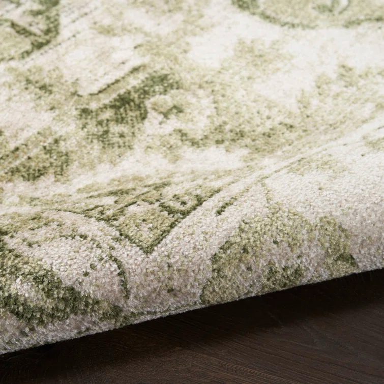 Haydel Machine Washable Area Rug in Ivory