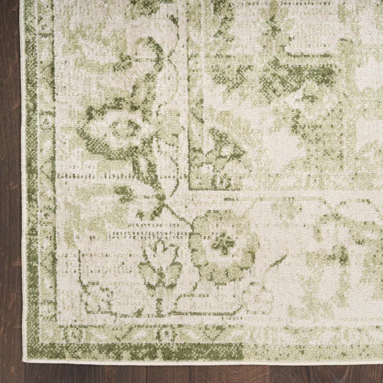 Haydel Machine Washable Area Rug in Ivory
