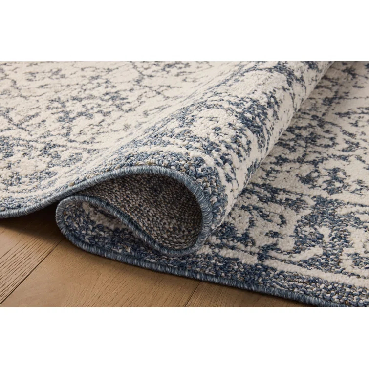 Magnolia Home by Joanna Gaines Gigi Ivory / Blue Area Rug