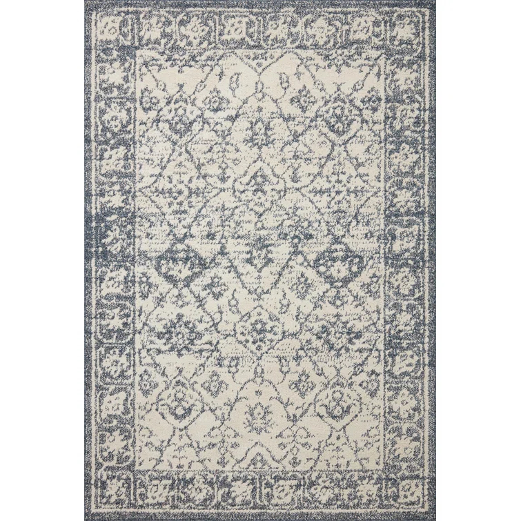 Magnolia Home by Joanna Gaines Gigi Ivory / Blue Area Rug