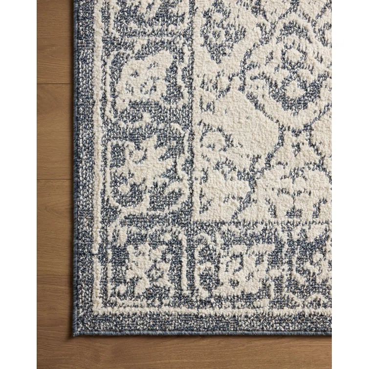 Magnolia Home by Joanna Gaines Gigi Ivory / Blue Area Rug