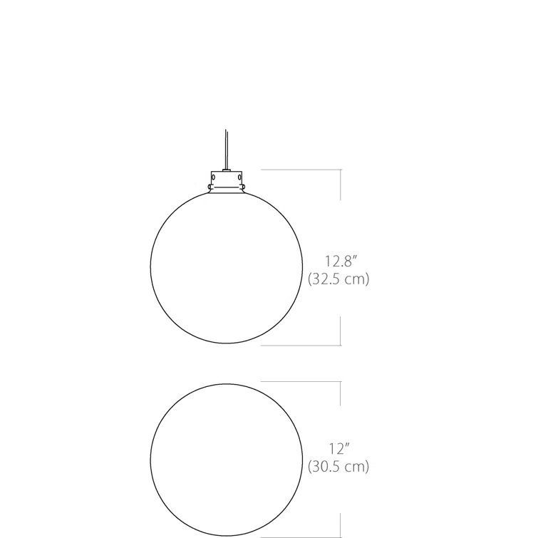 Clear Glass Globe Pendant Light with Polished Chrome Finish