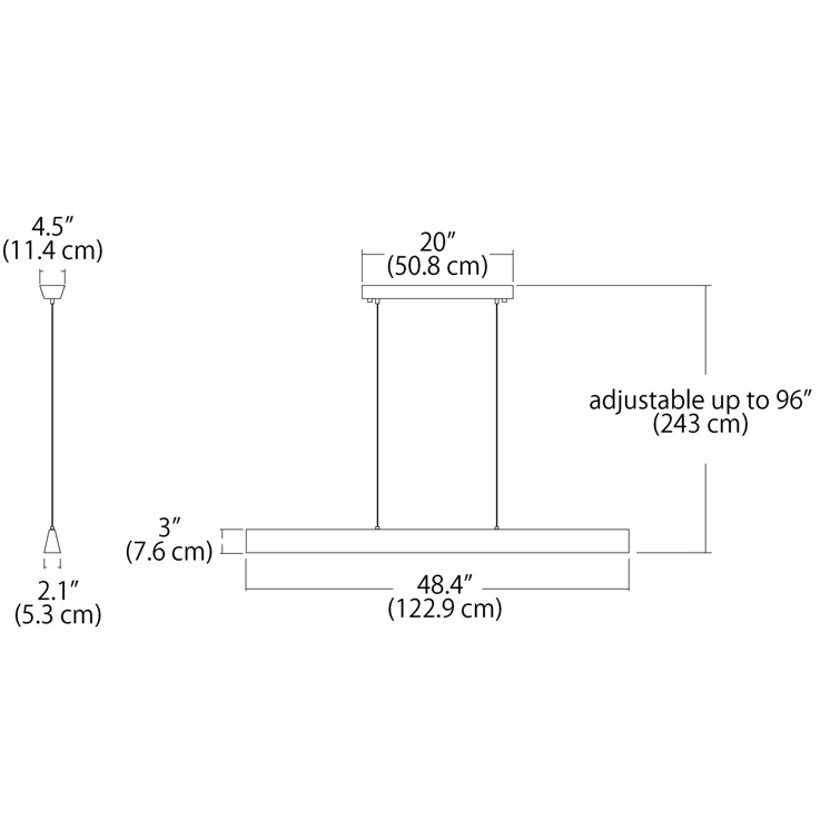 Flair 48" Suspended Linear Pendant - 41W