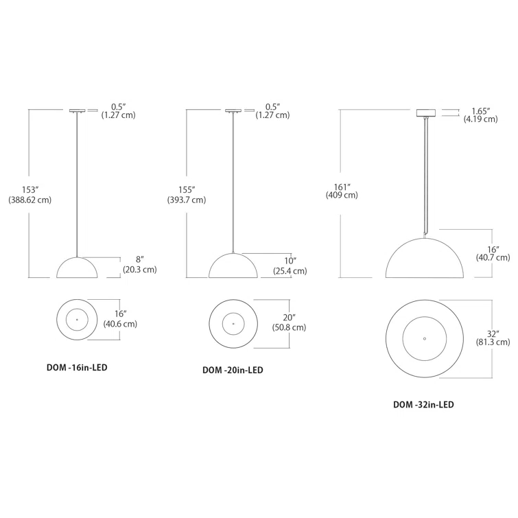 Blackjack Lighting Domos Pendant Interior - Integrated LED - 12W