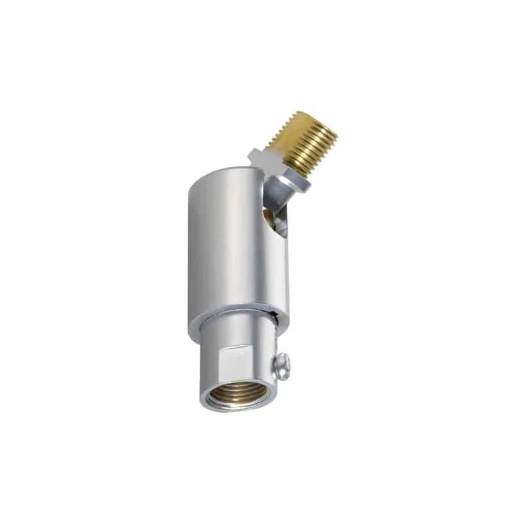 Brushed Nickel and Brass Sloped Ceiling Adapter for Lighting Fixtures