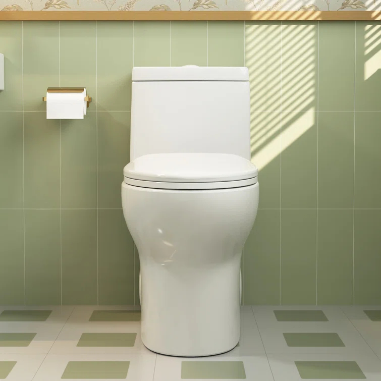 Ally Standard Bathroom Toielt, Modern Toilet with Comfort Chair Height Floor Mounted(Seat Included)